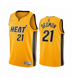 Men Miami Heat 21 Dewayne Dedmon Yellow NBA Swingman 2020 21 Earned Edition Jersey Men Miami Heat 21 Dewayne Dedmon Yellow NBA Swingman 2020 21 Earned Edition Jersey