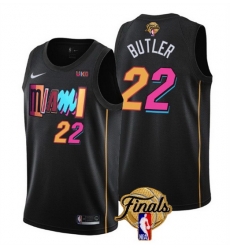 Men Miami Heat 22 Jimmy Butler Black 2023 Finals City Edition Stitched Basketball Jersey Men Miami Heat 22 Jimmy Butler Black 2023 Finals City Edition Stitched Basketball Jersey