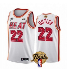 Men Miami Heat 22 Jimmy Butler White 2023 Finals Classic Edition Stitched Basketball Jersey Men Miami Heat 22 Jimmy Butler White 2023 Finals Classic Edition Stitched Basketball Jersey