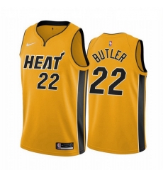 Men Miami Heat 22 Jimmy Butler Yellow NBA Swingman 2020 21 Earned Edition Jersey Men Miami Heat 22 Jimmy Butler Yellow NBA Swingman 2020 21 Earned Edition Jersey