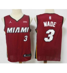 Men Miami Heat 3 Dwyane Wade Red 2020 Brand Jordan Swingman Stitched NBA Jersey With The NEW Sponsor Logo Men Miami Heat 3 Dwyane Wade Red 2020 Brand Jordan Swingman Stitched NBA Jersey With The NEW Sponsor Logo