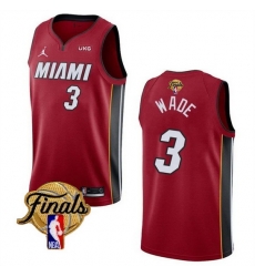 Men Miami Heat 3 Dwyane Wade Red 2023 Finals Statement Edition Stitched Basketball Jersey Men Miami Heat 3 Dwyane Wade Red 2023 Finals Statement Edition Stitched Basketball Jersey