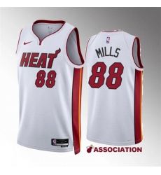 Men Miami Heat 88 Patrick Mills White Association Edition Stitched Basketball Jersey Men Miami Heat 88 Patrick Mills White Association Edition Stitched Basketball Jersey