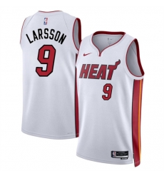 Men Miami Heat 9 Pelle Larsson White 2024 Draft Association Edition Stitched Basketball Jersey Men Miami Heat 9 Pelle Larsson White 2024 Draft Association Edition Stitched Basketball Jersey