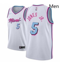 Men NBA 2018 19 Miami Heat 5 Derrick Jones Jr City Edition White Jersey Men NBA 2018 19 Miami Heat 5 Derrick Jones Jr City Edition White Jersey