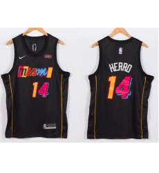 Men Nike Miami Heat 14 Tyler Herro NBA Swingman 2021 New City Edition Jersey Men Nike Miami Heat 14 Tyler Herro NBA Swingman 2021 New City Edition Jersey
