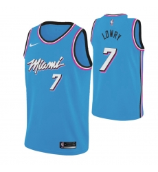 Men Nike Miami Heat 7 Kyle Lowry 2019 20 Men Blue Miami City Edition NBA Jersey Men Nike Miami Heat 7 Kyle Lowry 2019 20 Men Blue Miami City Edition NBA Jersey