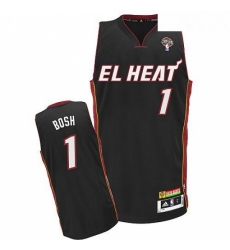 Mens Adidas Miami Heat 1 Chris Bosh Authentic Black Latin Nights NBA Jersey Mens Adidas Miami Heat 1 Chris Bosh Authentic Black Latin Nights NBA Jersey