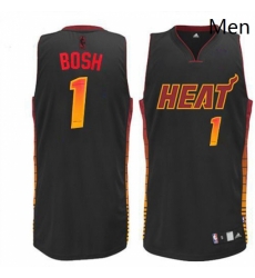 Mens Adidas Miami Heat 1 Chris Bosh Authentic Black Vibe NBA Jersey Mens Adidas Miami Heat 1 Chris Bosh Authentic Black Vibe NBA Jersey