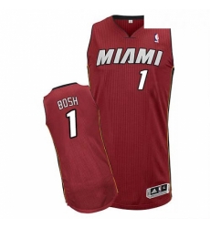 Mens Adidas Miami Heat 1 Chris Bosh Authentic Red Alternate NBA Jersey Mens Adidas Miami Heat 1 Chris Bosh Authentic Red Alternate NBA Jersey