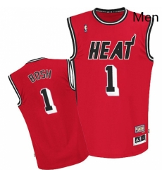 Mens Adidas Miami Heat 1 Chris Bosh Authentic Red Hardwood Classics Nights NBA Jersey Mens Adidas Miami Heat 1 Chris Bosh Authentic Red Hardwood Classics Nights NBA Jersey