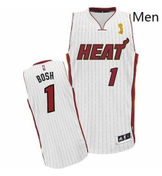 Mens Adidas Miami Heat 1 Chris Bosh Authentic White Championship Ring Ceremony NBA Jersey Mens Adidas Miami Heat 1 Chris Bosh Authentic White Championship Ring Ceremony NBA Jersey