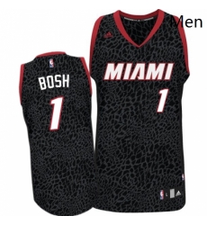 Mens Adidas Miami Heat 1 Chris Bosh Swingman Black Crazy Light NBA Jersey Mens Adidas Miami Heat 1 Chris Bosh Swingman Black Crazy Light NBA Jersey