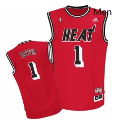 Mens Adidas Miami Heat 1 Chris Bosh Swingman Red Hardwood Classics Nights NBA Jersey Mens Adidas Miami Heat 1 Chris Bosh Swingman Red Hardwood Classics Nights NBA Jersey