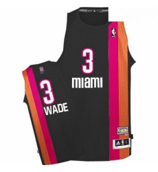 Mens Adidas Miami Heat 3 Dwyane Wade Authentic Black ABA Hardwood Classic NBA Jersey Mens Adidas Miami Heat 3 Dwyane Wade Authentic Black ABA Hardwood Classic NBA Jersey