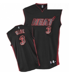 Mens Adidas Miami Heat 3 Dwyane Wade Authentic Black BlackRed No NBA Jersey Mens Adidas Miami Heat 3 Dwyane Wade Authentic Black BlackRed No NBA Jersey