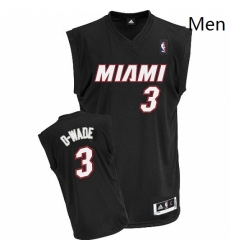 Mens Adidas Miami Heat 3 Dwyane Wade Authentic Black D WADE Fashion NBA Jersey Mens Adidas Miami Heat 3 Dwyane Wade Authentic Black D WADE Fashion NBA Jersey