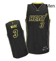 Mens Adidas Miami Heat 3 Dwyane Wade Authentic Black Electricity Fashion NBA Jersey Mens Adidas Miami Heat 3 Dwyane Wade Authentic Black Electricity Fashion NBA Jersey
