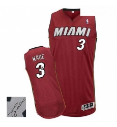 Mens Adidas Miami Heat 3 Dwyane Wade Authentic Red Alternate Autographed NBA Jersey Mens Adidas Miami Heat 3 Dwyane Wade Authentic Red Alternate Autographed NBA Jersey