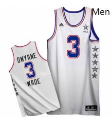 Mens Adidas Miami Heat 3 Dwyane Wade Authentic White 2015 All Star NBA Jersey Mens Adidas Miami Heat 3 Dwyane Wade Authentic White 2015 All Star NBA Jersey
