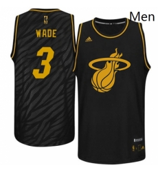 Mens Adidas Miami Heat 3 Dwyane Wade Swingman Black Precious Metals Fashion NBA Jersey Mens Adidas Miami Heat 3 Dwyane Wade Swingman Black Precious Metals Fashion NBA Jersey