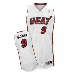 Mens Adidas Miami Heat 9 Kelly Olynyk Authentic White Home NBA Jersey Mens Adidas Miami Heat 9 Kelly Olynyk Authentic White Home NBA Jersey