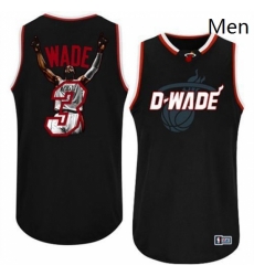 Mens Majestic Miami Heat 3 Dwyane Wade Authentic Black Athletic Notorious Fashion NBA Jersey Mens Majestic Miami Heat 3 Dwyane Wade Authentic Black Athletic Notorious Fashion NBA Jersey
