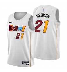 Men's Miami Heat #21 Dewayne Dedmon 2022-23 White City Edition Stitched Jersey Men's Miami Heat #21 Dewayne Dedmon 2022-23 White City Edition Stitched Jersey
