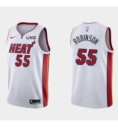 Men's Miami Heat #55 Duncan Robinson White Stitched NBA Jersey Men's Miami Heat #55 Duncan Robinson White Stitched NBA Jersey