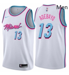Mens Nike Miami Heat 13 Edrice Adebayo Authentic White NBA Jersey City Edition Mens Nike Miami Heat 13 Edrice Adebayo Authentic White NBA Jersey City Edition