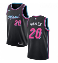 Mens Nike Miami Heat 20 Justise Winslow Swingman Black NBA Jersey City Edition Mens Nike Miami Heat 20 Justise Winslow Swingman Black NBA Jersey City Edition