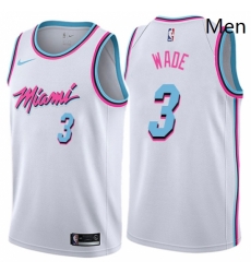 Mens Nike Miami Heat 3 Dwyane Wade Swingman White NBA Jersey City Edition Mens Nike Miami Heat 3 Dwyane Wade Swingman White NBA Jersey City Edition