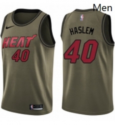 Mens Nike Miami Heat 40 Udonis Haslem Swingman Green Salute to Service NBA Jersey Mens Nike Miami Heat 40 Udonis Haslem Swingman Green Salute to Service NBA Jersey