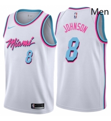 Mens Nike Miami Heat 8 Tyler Johnson Swingman White NBA Jersey City Edition Mens Nike Miami Heat 8 Tyler Johnson Swingman White NBA Jersey City Edition
