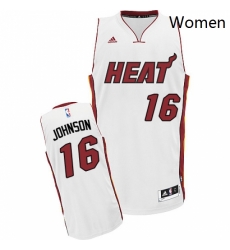 Womens Adidas Miami Heat 16 James Johnson Swingman White Home NBA Jersey Womens Adidas Miami Heat 16 James Johnson Swingman White Home NBA Jersey