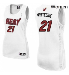 Womens Adidas Miami Heat 21 Hassan Whiteside Swingman White Home NBA Jersey Womens Adidas Miami Heat 21 Hassan Whiteside Swingman White Home NBA Jersey