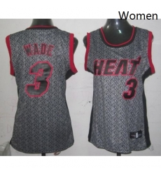 Womens Adidas Miami Heat 3 Dwyane Wade Swingman Grey Static Fashion NBA Jersey Womens Adidas Miami Heat 3 Dwyane Wade Swingman Grey Static Fashion NBA Jersey