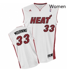 Womens Adidas Miami Heat 33 Alonzo Mourning Swingman White Home NBA Jersey Womens Adidas Miami Heat 33 Alonzo Mourning Swingman White Home NBA Jersey