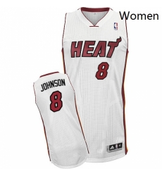 Womens Adidas Miami Heat 8 Tyler Johnson Authentic White Home NBA Jersey Womens Adidas Miami Heat 8 Tyler Johnson Authentic White Home NBA Jersey