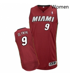 Womens Adidas Miami Heat 9 Kelly Olynyk Authentic Red Alternate NBA Jersey Womens Adidas Miami Heat 9 Kelly Olynyk Authentic Red Alternate NBA Jersey