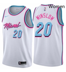 Womens Nike Miami Heat 20 Justise Winslow Swingman White NBA Jersey City Edition Womens Nike Miami Heat 20 Justise Winslow Swingman White NBA Jersey City Edition