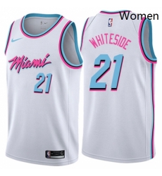 Womens Nike Miami Heat 21 Hassan Whiteside Swingman White NBA Jersey City Edition Womens Nike Miami Heat 21 Hassan Whiteside Swingman White NBA Jersey City Edition