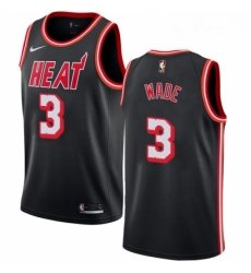 Womens Nike Miami Heat 3 Dwyane Wade Authentic Black Black Fashion Hardwood Classics NBA Jersey Womens Nike Miami Heat 3 Dwyane Wade Authentic Black Black Fashion Hardwood Classics NBA Jersey