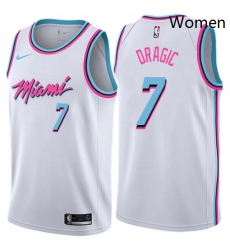 Womens Nike Miami Heat 7 Goran Dragic Swingman White NBA Jersey City Edition Womens Nike Miami Heat 7 Goran Dragic Swingman White NBA Jersey City Edition