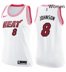 Womens Nike Miami Heat 8 Tyler Johnson Swingman WhitePink Fashion NBA Jersey Womens Nike Miami Heat 8 Tyler Johnson Swingman WhitePink Fashion NBA Jersey