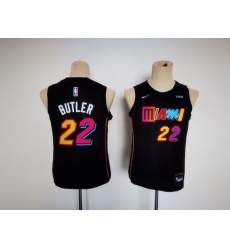Youth Miami Heat 22 Jimmy Butler Black City Edition Swingman Stitched Jersey Youth Miami Heat 22 Jimmy Butler Black City Edition Swingman Stitched Jersey