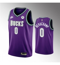 Men Milwaukee Bucks 0 MarJon Beauchamp 2022 23 Purple Classic Edition Swingman Stitched Basketball Jersey Men Milwaukee Bucks 0 MarJon Beauchamp 2022 23 Purple Classic Edition Swingman Stitched Basketball Jersey