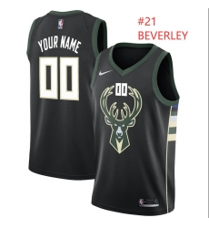Men Milwaukee Bucks #21 Patrick Beverley Nike Swingman Black Stitched Jersey Men Milwaukee Bucks #21 Patrick Beverley Nike Swingman Black Stitched Jersey