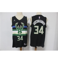 Men Milwaukee Bucks Giannis Antetokounmpo 34 Swingman Black 2021 Jordan Brand Jersey Men Milwaukee Bucks Giannis Antetokounmpo 34 Swingman Black 2021 Jordan Brand Jersey