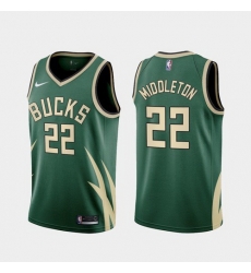 Men Milwaukee Bucks Khris Middleton 2021 Earned Green Jersey Men Milwaukee Bucks Khris Middleton 2021 Earned Green Jersey